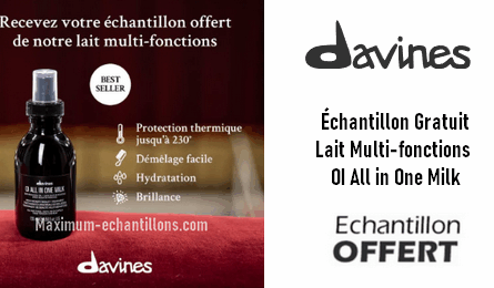 Échantillon Gratuit : Lait Multi-fonctions OI All in One Milk de Davines