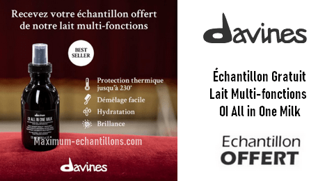 Échantillon Gratuit : Lait Multi-fonctions OI All in One Milk de Davines