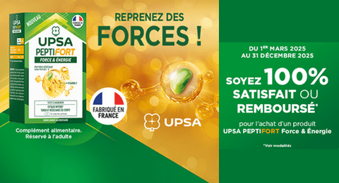 UPSA Offre de Remboursement : Votre Produit UPSA Vitalité Satisfait ou 100% Remboursé