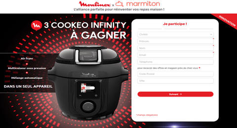 Grand Concours Moulinex Marmiton 3 Cookeo Infinity à Gagner