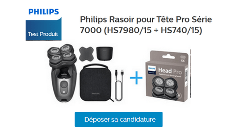 Philips Tests Gratuits : Rasoir pour Tête Pro Série 7000  Philips
