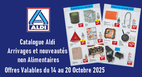 Catalogue Aldi valable du 14 au 20 Octobre 2025 Arrivages et Nouveautés non Alimentaires