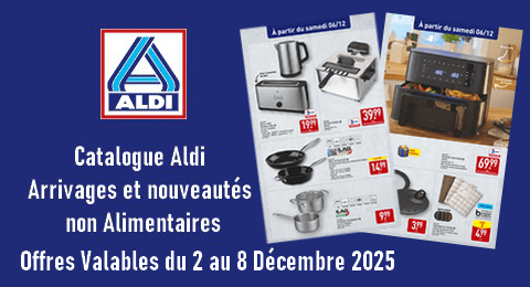 Catalogue Aldi valable du 2 au 8 Décembre 2025 Arrivages et Nouveautés non Alimentaires