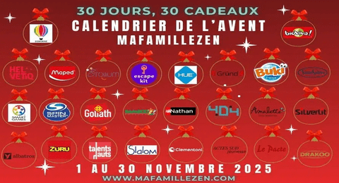 Calendrier de L’avent Ma Famille Zen 30 Jours 30 Cadeaux à Gagner