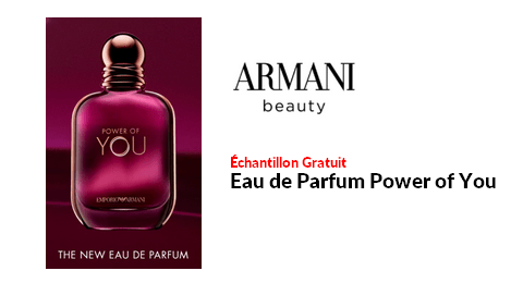 Échantillon Gratuit Eau de Parfum Power of You de Armani Beauty