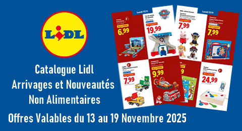 Lidl Catalogue Valable du 13 au 19 Novembre 2025 Arrivages et Nouveautés non Alimentaires