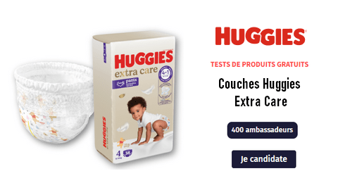Sampleo Test Gratuit : Couches Huggies Extra Care