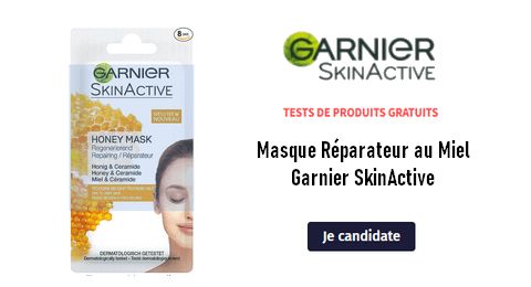 Tester des Produits Tests Gratuits : Masque Réparateur au Miel Garnier SkinActive