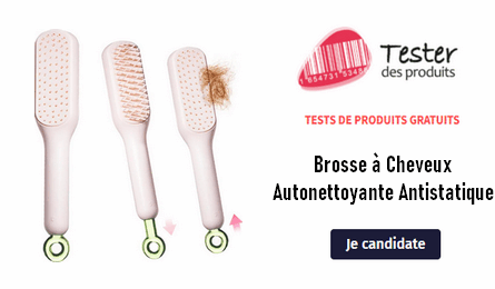 Tester des Produits Tests Gratuits : Brosse à Cheveux Autonettoyante Antistatique