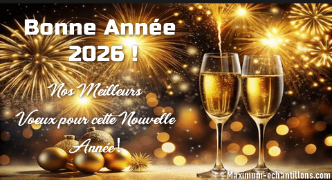 Maximum-échantillons vous Souhaites une Très Bonne Année 2026