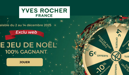 Le Jeu de Noel Yves Rocher 100% Gagnant