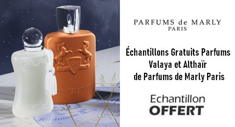 Échantillons Gratuits Parfums Valaya et Althaïr de Parfums de Marly Paris