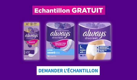 Échantillons Gratuits Protections Always Discreet