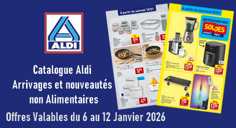 Catalogue Aldi valable du 6 au 12 Janvier 2026 Arrivages et Nouveautés non Alimentaires