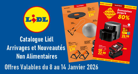 Lidl Catalogue Valable du 8 au 14 Janvier 2026 Arrivages et Nouveautés non Alimentaires