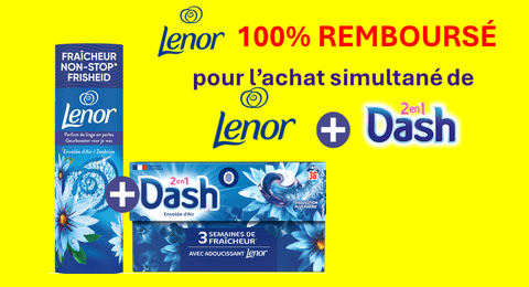 Offre de Remboursement Lenor & Dash : Votre Produit Lenor 100% Remboursé