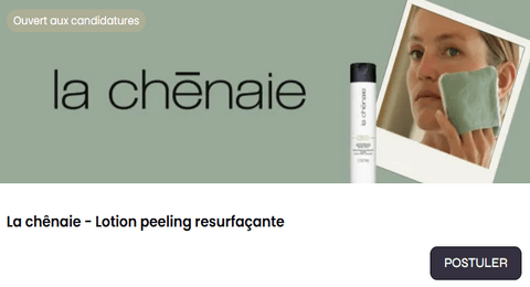 Test Gratuit La Chênaie Lotion peeling resurfaçante La Chênaie