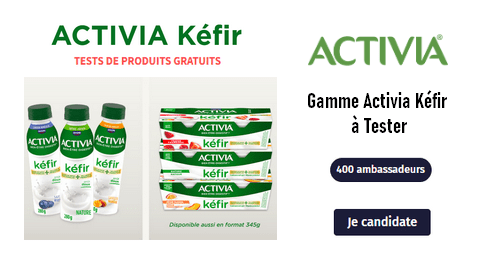 Tests Gratuits Produits Activia : Gamme Activia Kéfir à Tester