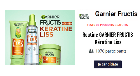 Trnd Nouvelle Campagne de Test : Routine GARNIER FRUCTIS Kératine Liss