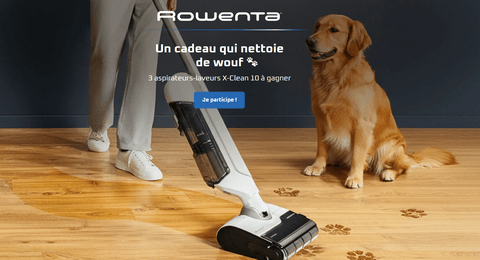 Concours Rowenta Ça nettoie de Wouf 3 Aspirateurs laveurs sans fil X-Clean 10 à Gagner