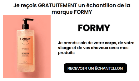 Échantillon Gratuit Soin Body de la marque FORMY