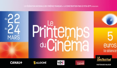 Printemps du Cinéma 2026 : La place de Cinéma à 5€ du 22 au 24 Mars 2026
