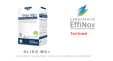 Test Gratuit Laboratoire Effinov Complément alimentaire OLIGO Mg+