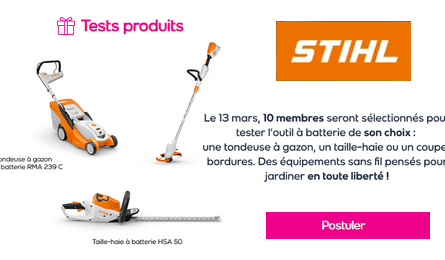 Tests Gratuits Outils de Jardinage à Batterie STIHL