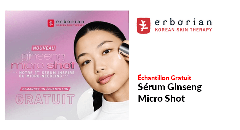 Échantillon Gratuit Erborian : Sérum Ginseng Micro Shot
