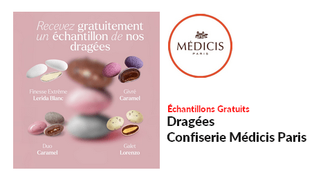 Échantillons Gratuits Dragées Confiserie Médicis Paris