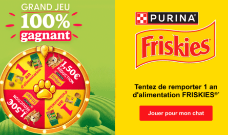 Grand Jeu Purina Friskies 100% Gagnant 1 an d'alimentation pour Chien ou Chat à Gagner