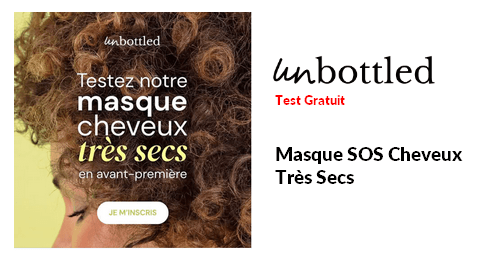 Test Gratuit Masque SOS Cheveux Très Secs Unbottled