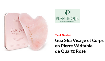 Test Gratuit Plantifique Gua Sha Visage et Corps en Pierre Véritable de Quartz Rose