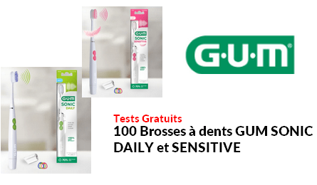 Tests Gratuits GUM : 100 Brosses à dents GUM SONIC DAILY et SENSITIVE