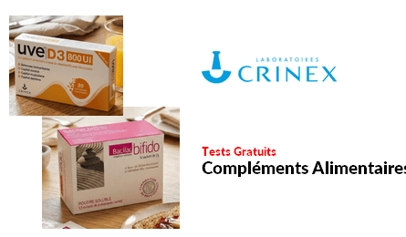 Tests Gratuits Laboratoires Crinex : Compléments Alimentaires Crinex
