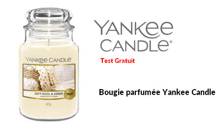 Tests Gratuits Tester des Produits : Grande Bougie Parfumée Yankee Candle