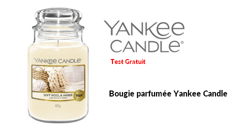 Tests Gratuits Tester des Produits : Grande Bougie Parfumée Yankee Candle