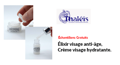 Échantillons Gratuits Thaléis : Élixir visage anti-âge ou Crème visage hydratante Thaléis