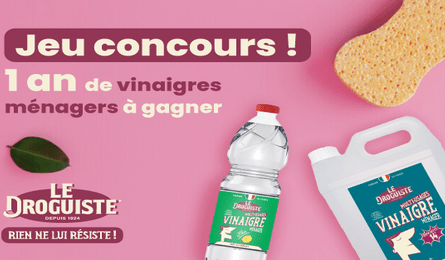 Grand concours Enjoy Family 1 an de vinaigres ménagers Le Droguiste à Gagner