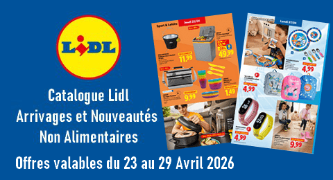 Lidl Catalogue Valable du 23 au 29 Avril 2026 Arrivages et Nouveautés non Alimentaires