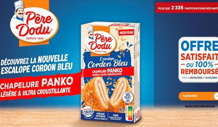Père Dodu Offre de Remboursement Escalope Chapelure PANKO Père Dodu Satisfait ou 100% Remboursé