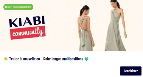 Test Gratuit Kiabi Robe longue multipositions Kiabi