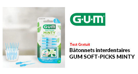 Test Produit GUM : Bâtonnets interdentaires GUM SOFT-PICKS MINTY