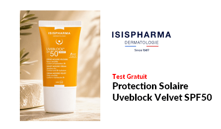 Test Produit Isispharma Dermatologie : Protection Solaire Uveblock Velvet SPF50