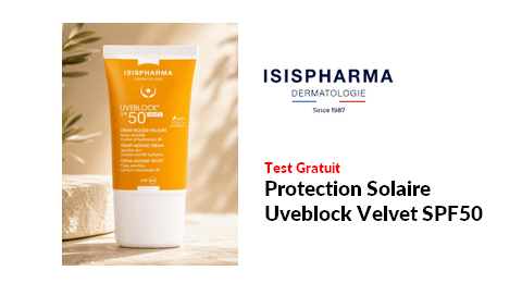 Test Produit Isispharma Dermatologie : Protection Solaire Uveblock Velvet SPF50