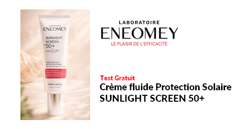Test Produit Laboratoire ENEOMEY : Crème fluide Protection Solaire SUNLIGHT SCREEN 50+