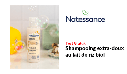 Test Produit Natessance Shampooing extra-doux au lait de riz bio