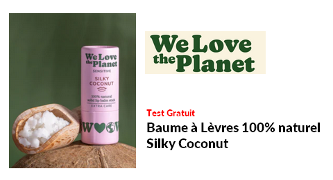 Test Produit We Love The Planet : Baume à Lèvres 100% naturel Silky Coconut