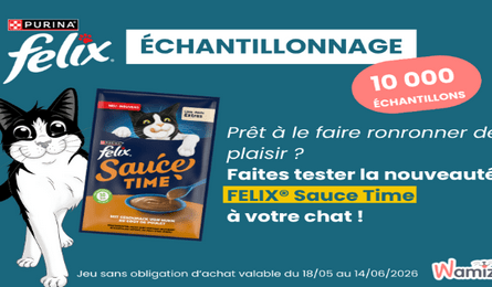 10.000 échantillons Gratuits Nourritures pour Chat : FELIX Sauce Time