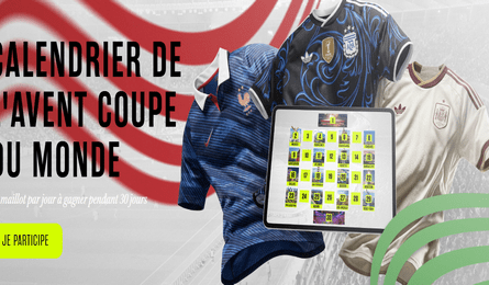 Calendrier de l'avent Coupe du monde 2026 FootCenter 1 Maillot de Foot à Gagner par Jour